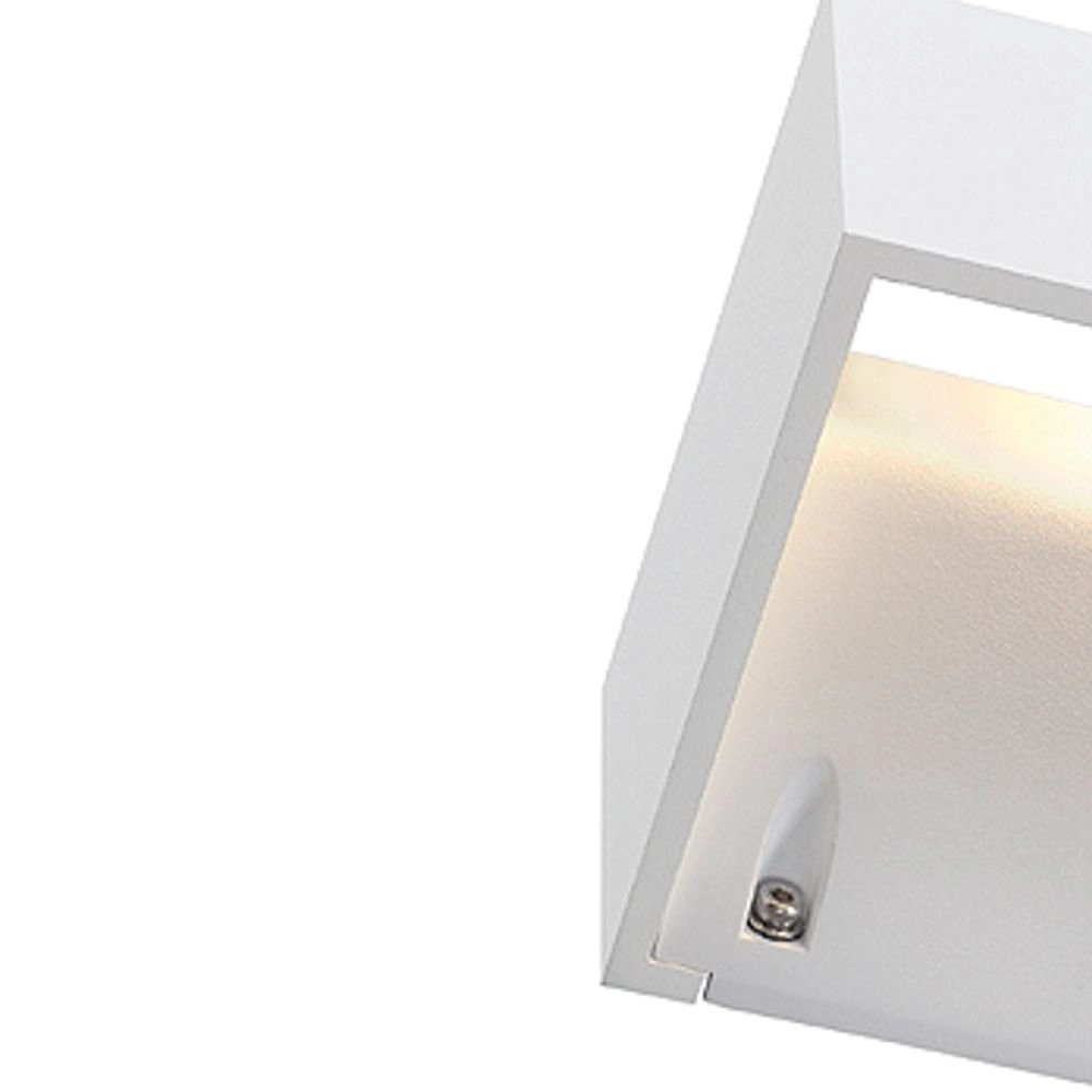 Hoekige buitenlamp Logs Wall Up - Down wit SLV 4024163131339