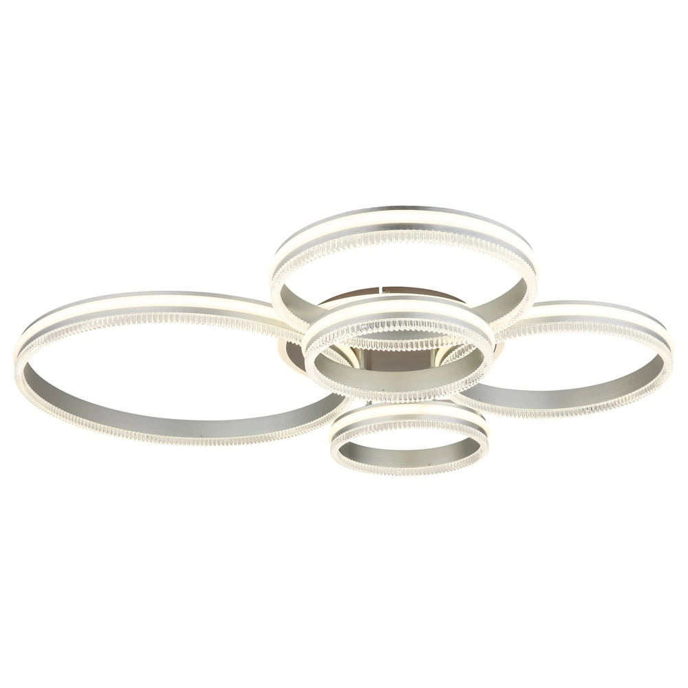 Plafondlamp Francine gunmetal 5 ringen