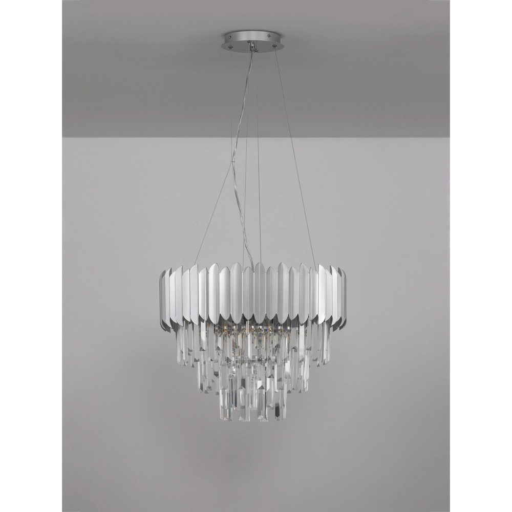 Hanglamp Magnolia chroom en kristal Ø 50cm Lyora 5212017434951