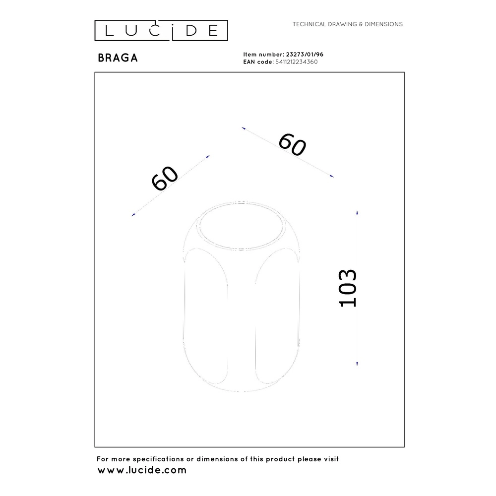 Champagne wandspot Braga down - 1x GU10 Premium by Lucide 5411212234360
