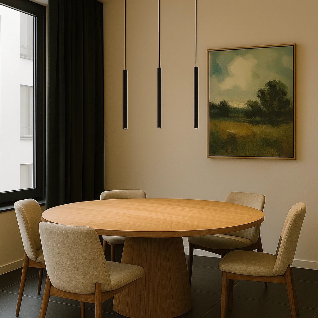 Slanke hanglamp Laser L 2,5cm zwart Lyora 5903139843393