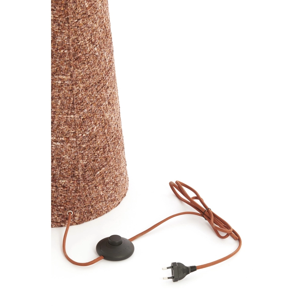 Staande schemerlamp Micky Ø 38cm - bouclé - bordeaux Light & Living 8717807834203