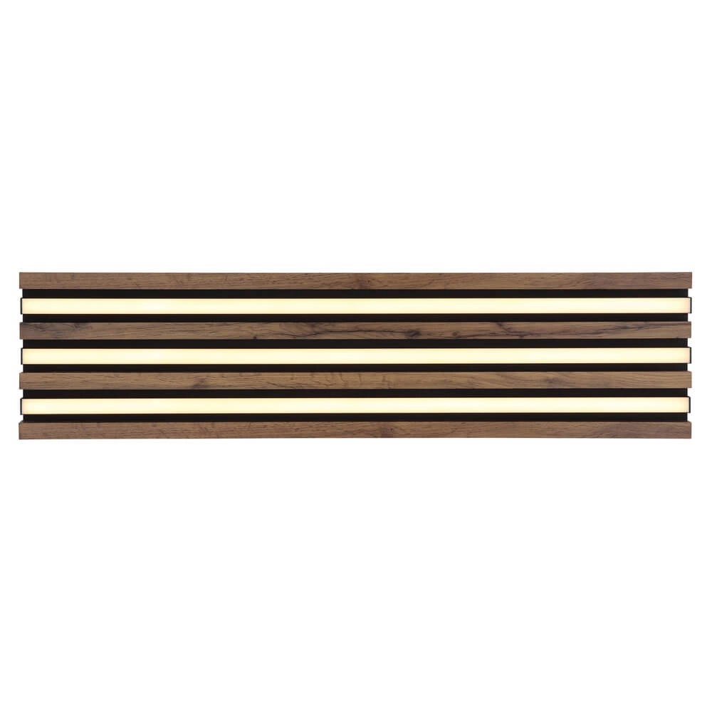 Plafondlamp Hayden zwart met hout 80cm Globo 9007371519644