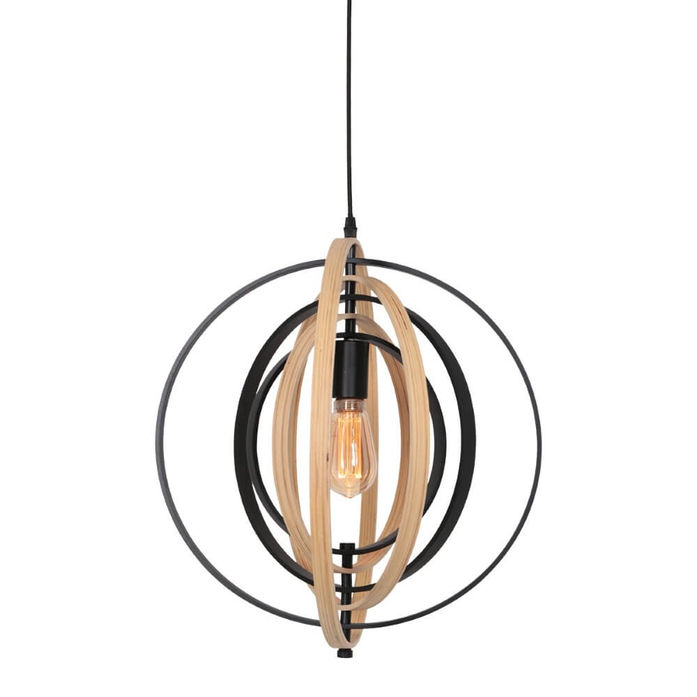 Houten hanglamp Muoversi Ø 45cm