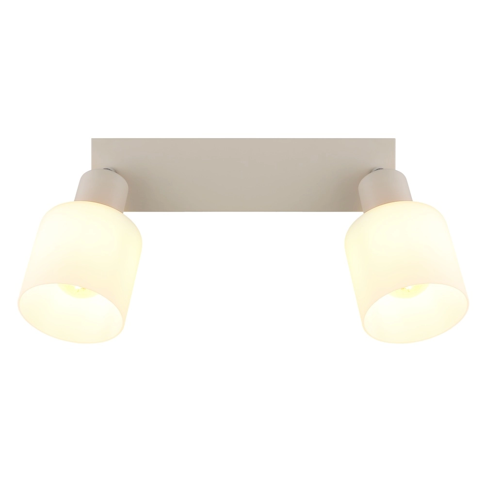 2-lichts plafondspot Trent zand bruin Globo 9007371575961