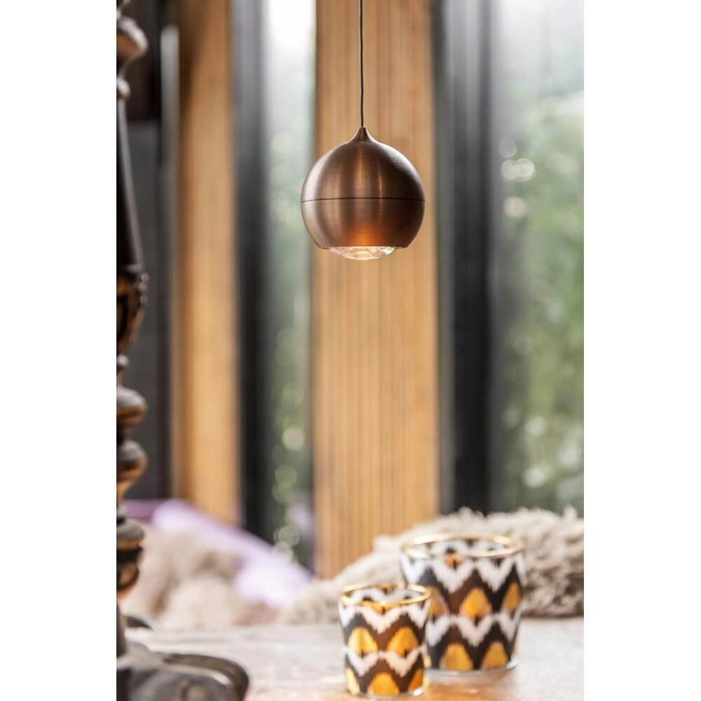Hanglamp bol Miami brons Ø 10cm Artdelight 8720701102125