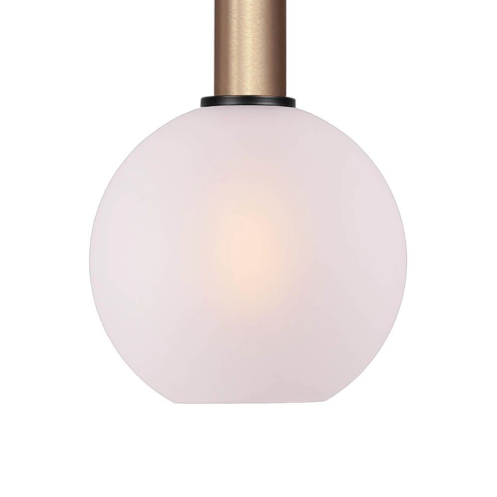 Hanglamp Ø 20cm Bella 2 Messing goud met mat wit glas Masterlight 8718121334004