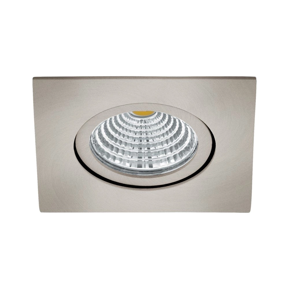 Richtbare led spot Saliceto vierkant - 6w - 2700K nikkel mat