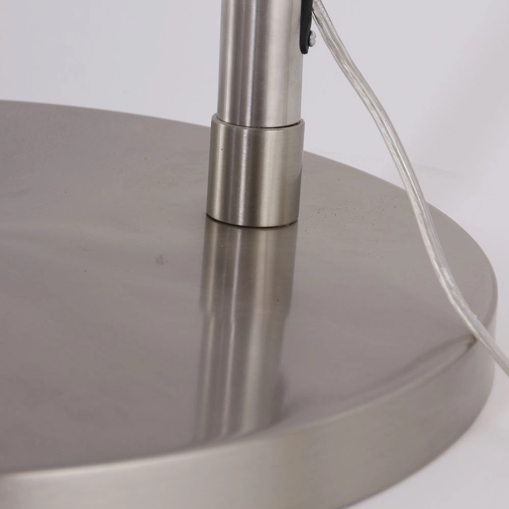 Booglamp Stresa RVS met zilver sizoflor lampenkap Steinhauer 8712746092905