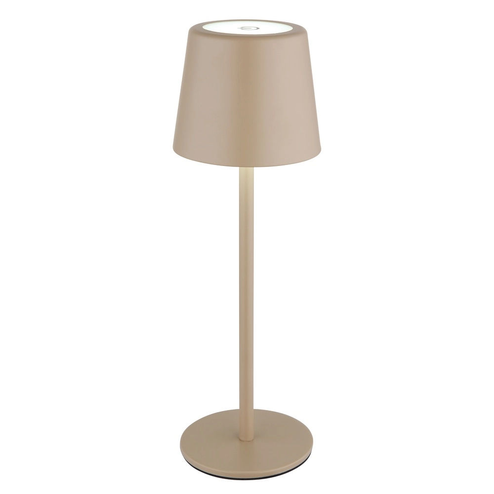 Moderne tafellamp Vancouver zand bruin oplaadbaar Globo 9007371525478