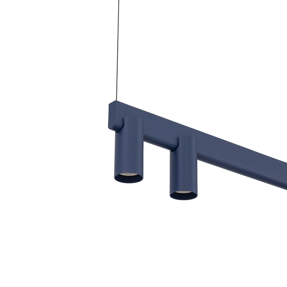 Design hanglamp Fourty 7-lichts marine blauw Lyora 5903139122931