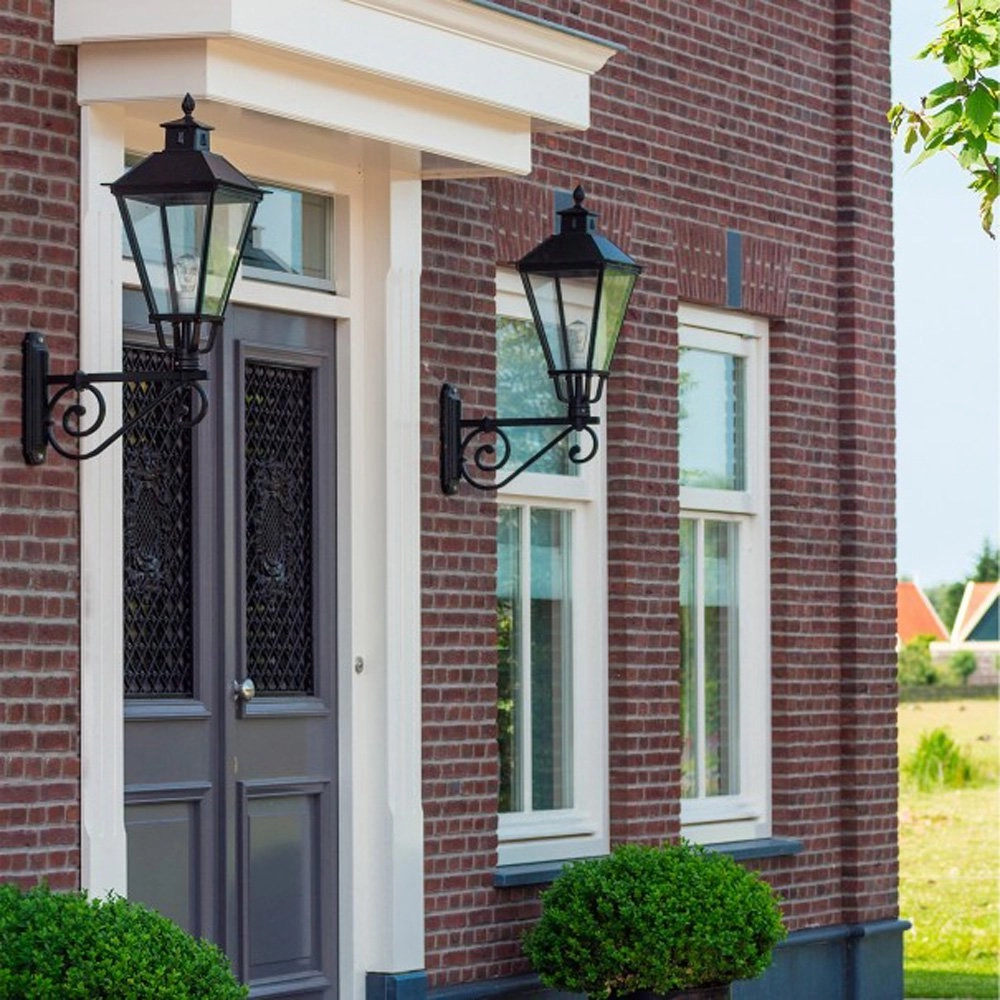 Vierkante, nostalgische lantaarn lamp Bergeijk K9 zwart KS Verlichting 8714732141444