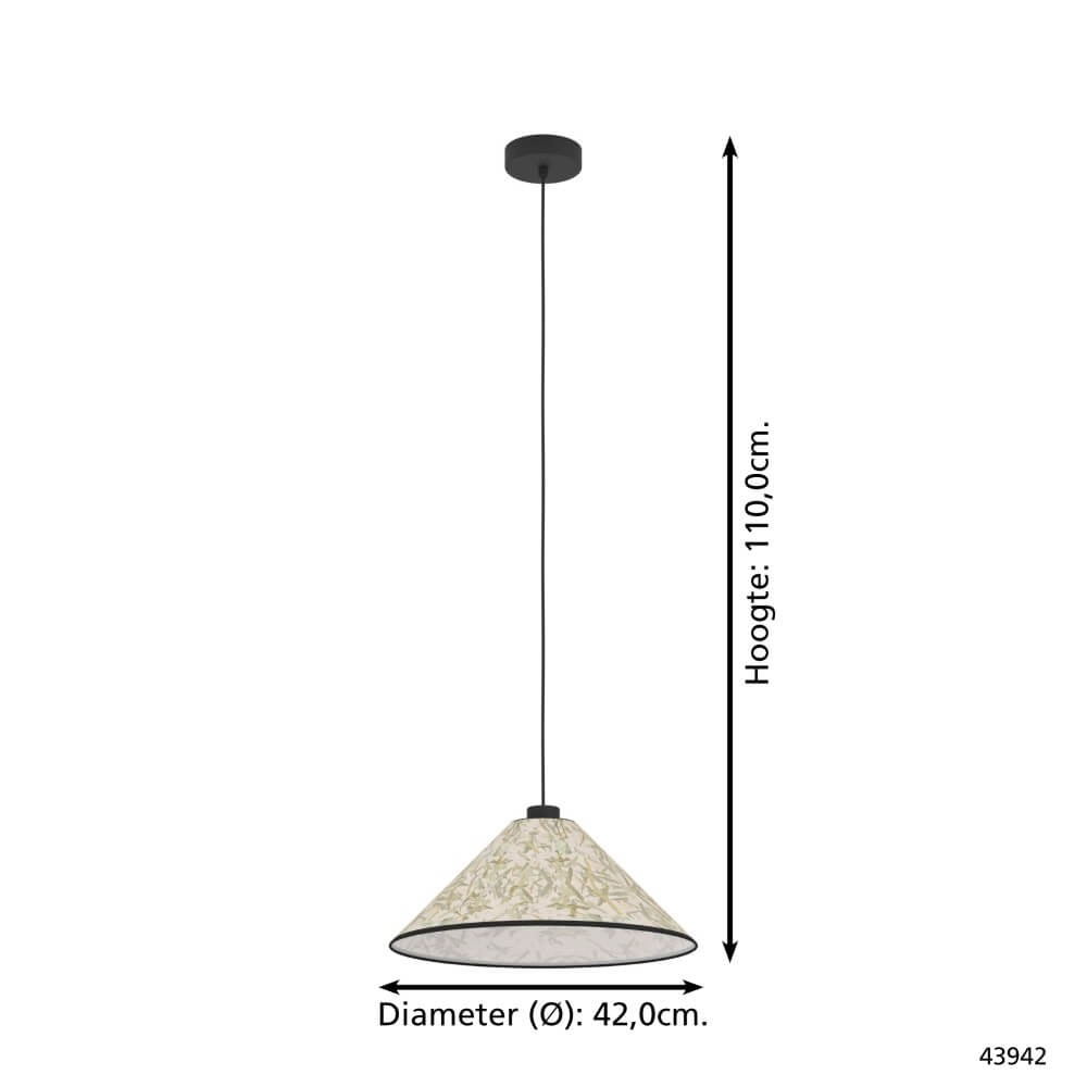 Natuurlijke hanglamp Oxpark Ø 42cm Eglo 9002759439422