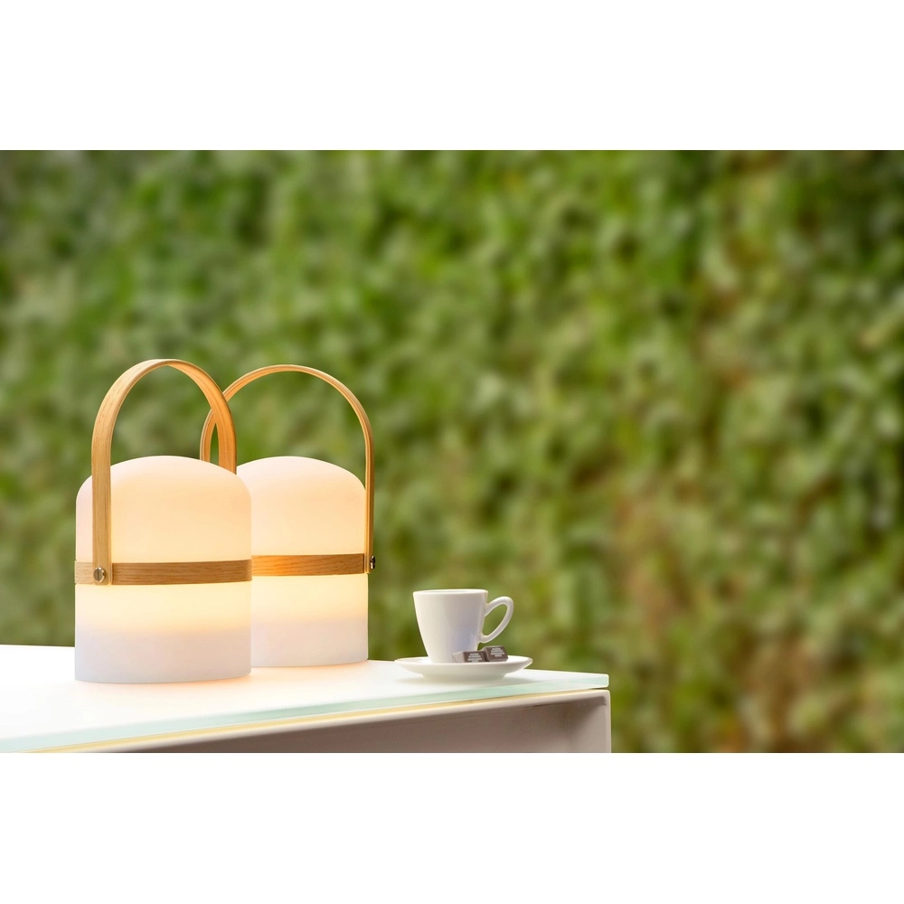 Oplaadbare tafellamp Joe IP44 wit Lucide 5411212061201