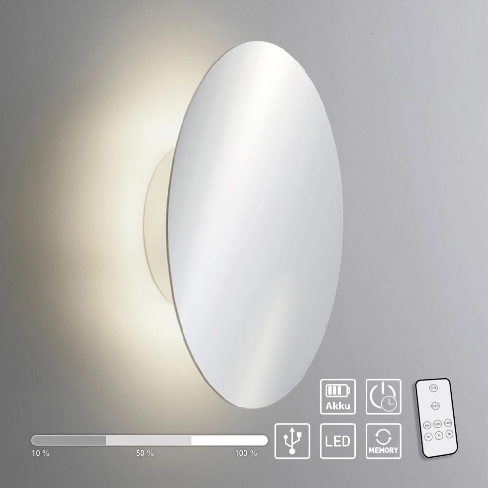 Design wandlamp Akku Puntua Ø 25cm chroom Paul Neuhaus 4012248375839