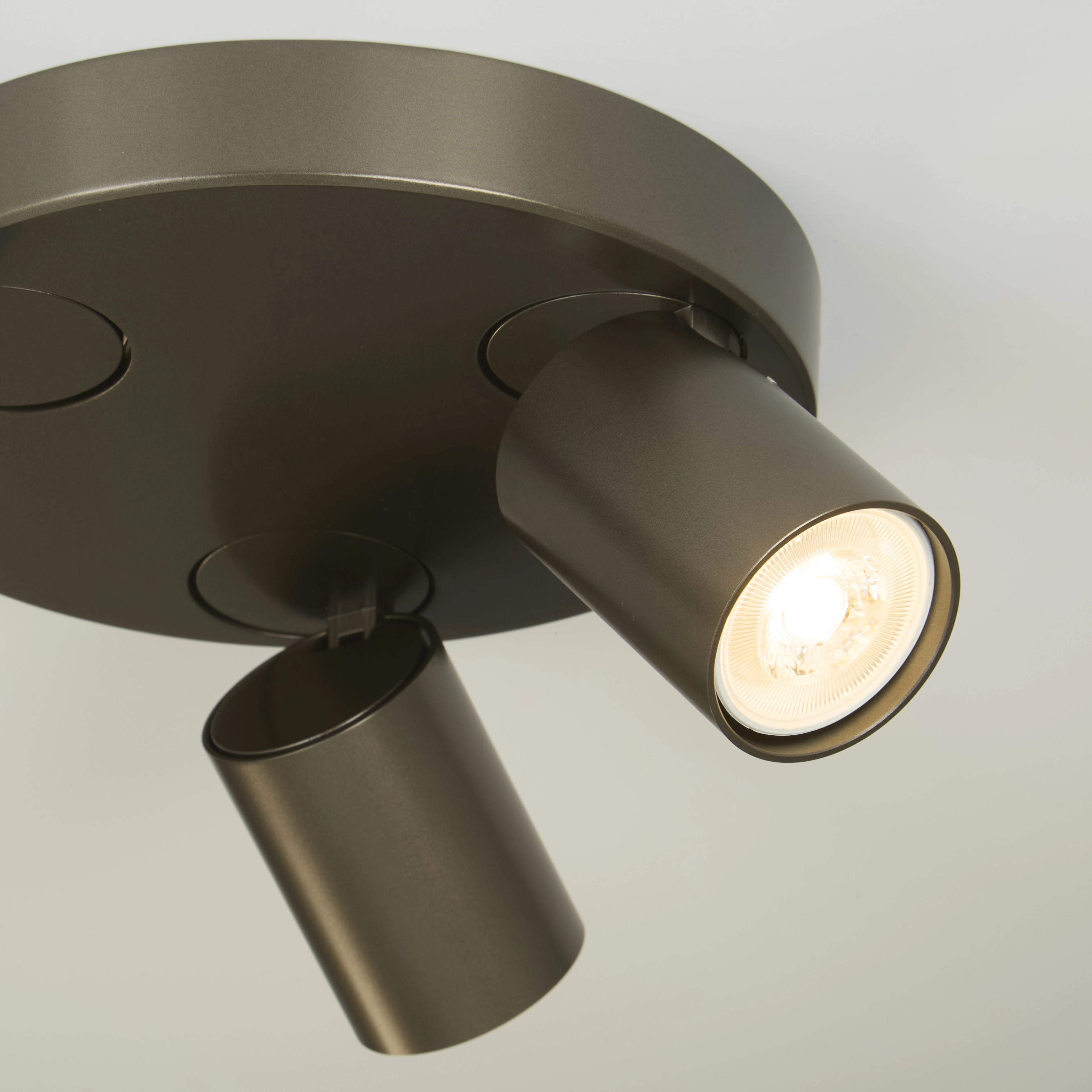 Plafondlamp Moon 3 rond brons Lyora 5053423311852