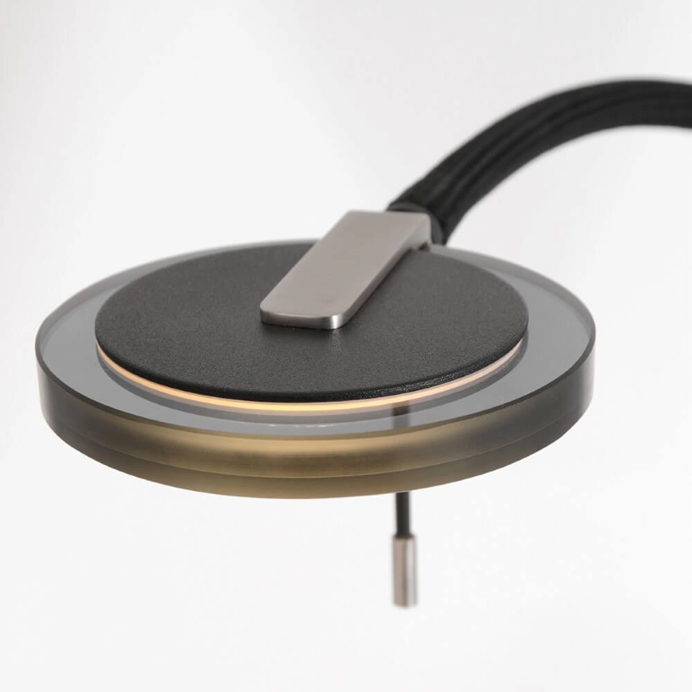 Led vloer leeslamp Turound 10w - 2200-4000K - 125cm zwart smoke glas Steinhauer 8712746134865