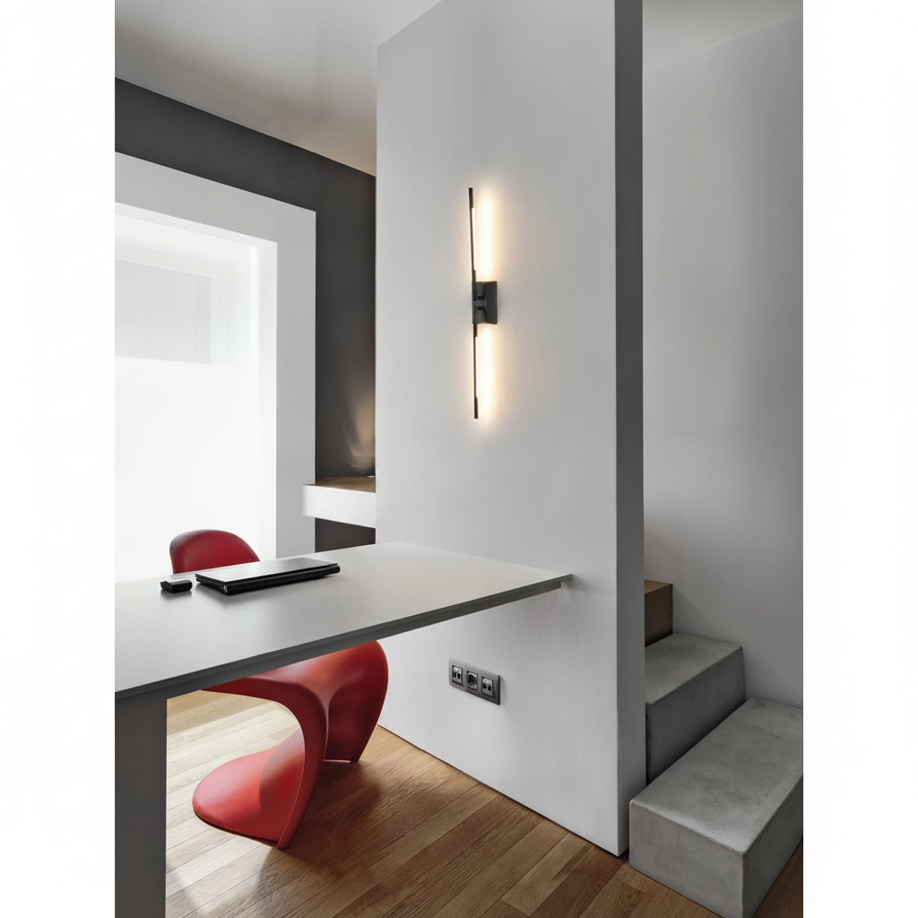 Wandlamp Raccio zwart dubbel