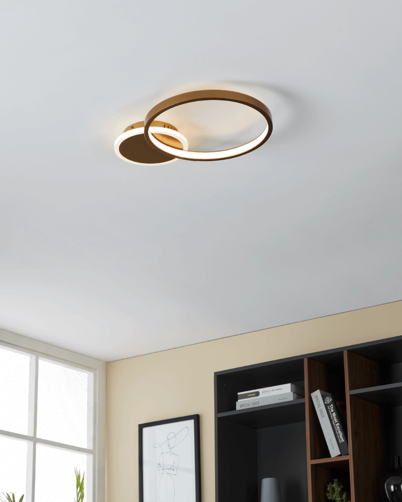 Instelbare led plafondlamp Gafares rond - goud Eglo 9008606241019