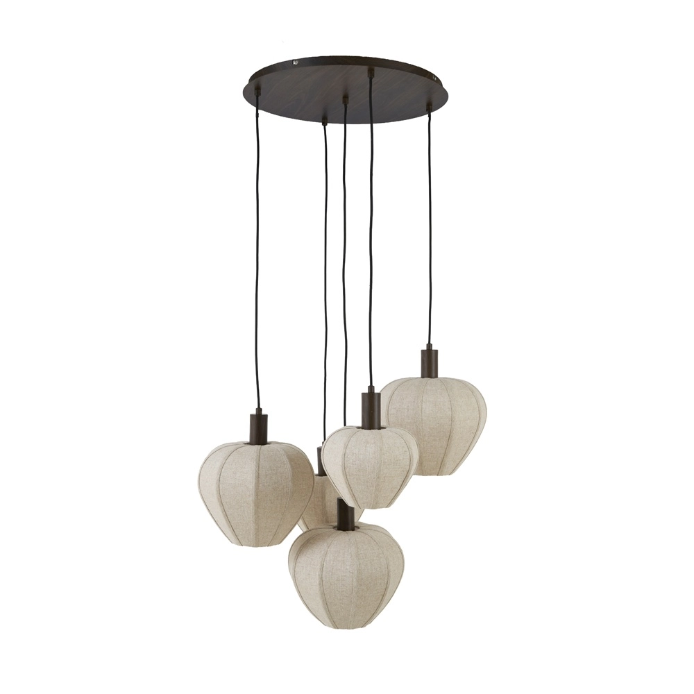 Japandi hanglamp Huxi 5-lichts Light & Living 8717807843458