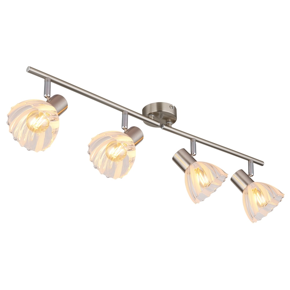 Plafondlamp 4-lichts Zachery nikkel