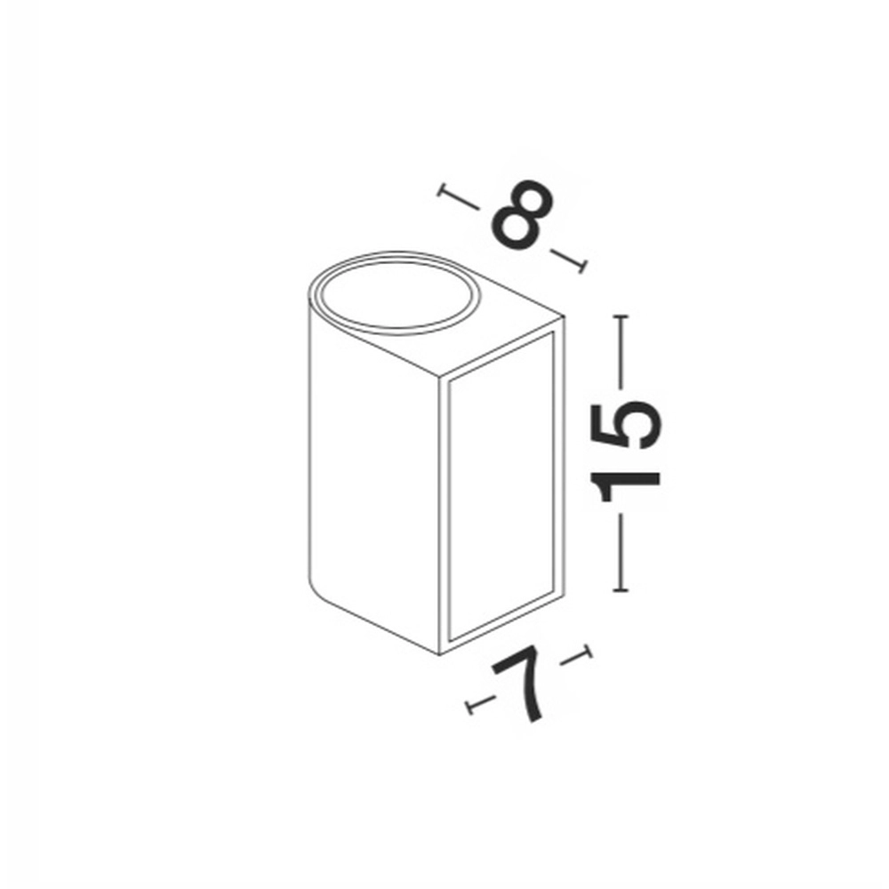 Ronde spot Nero grijs up en down Lyora 5212017409102