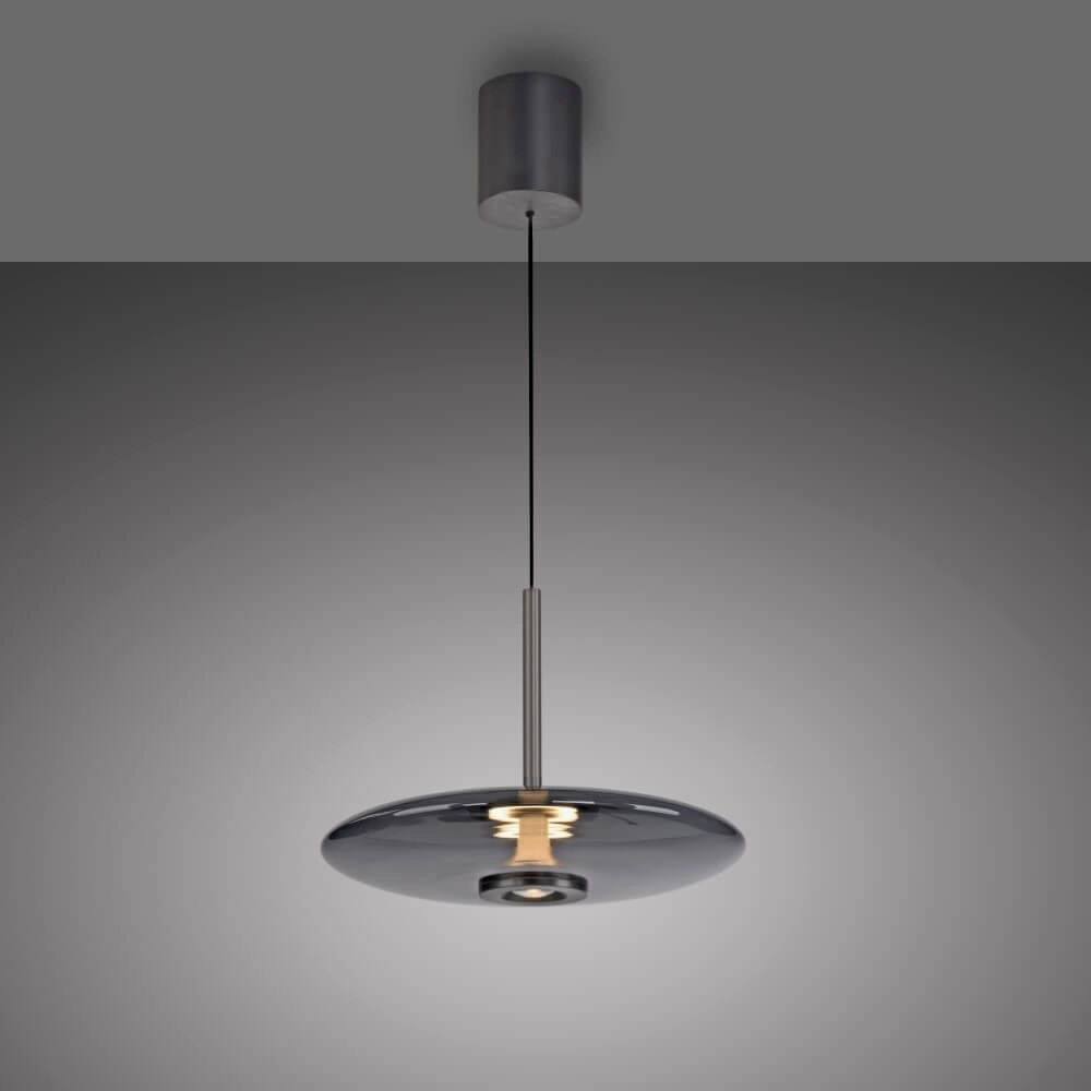 Hanglamp Pure E-Vitrum design grijs Paul Neuhaus 4012248382684