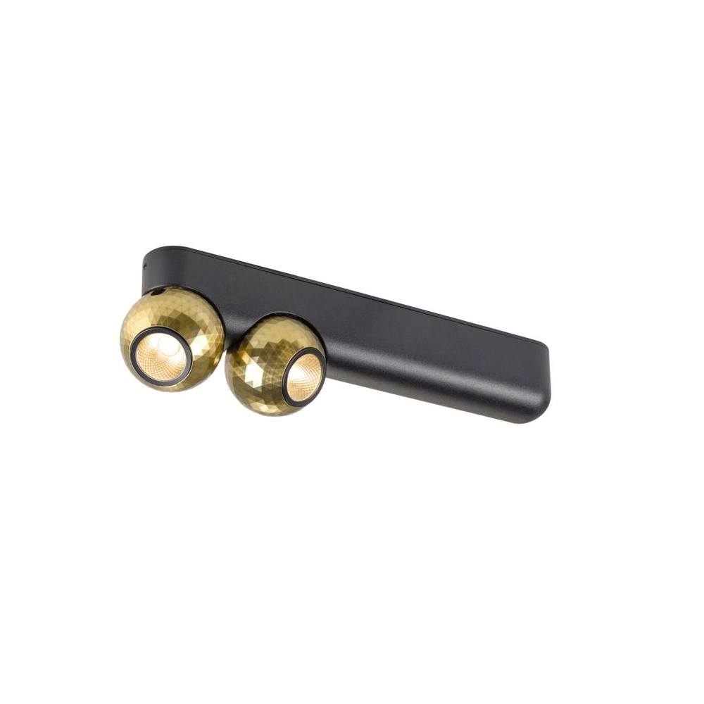 Plafondlamp Dysko zwart met goud dubbel Plafondlamp Dysko zwart met goud dubbel
