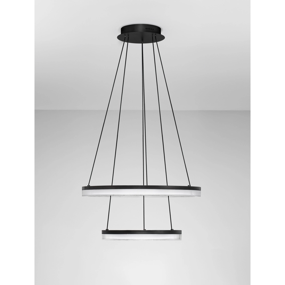 Zwarte hanglamp Lonela dubbel Lyora 5212017467065