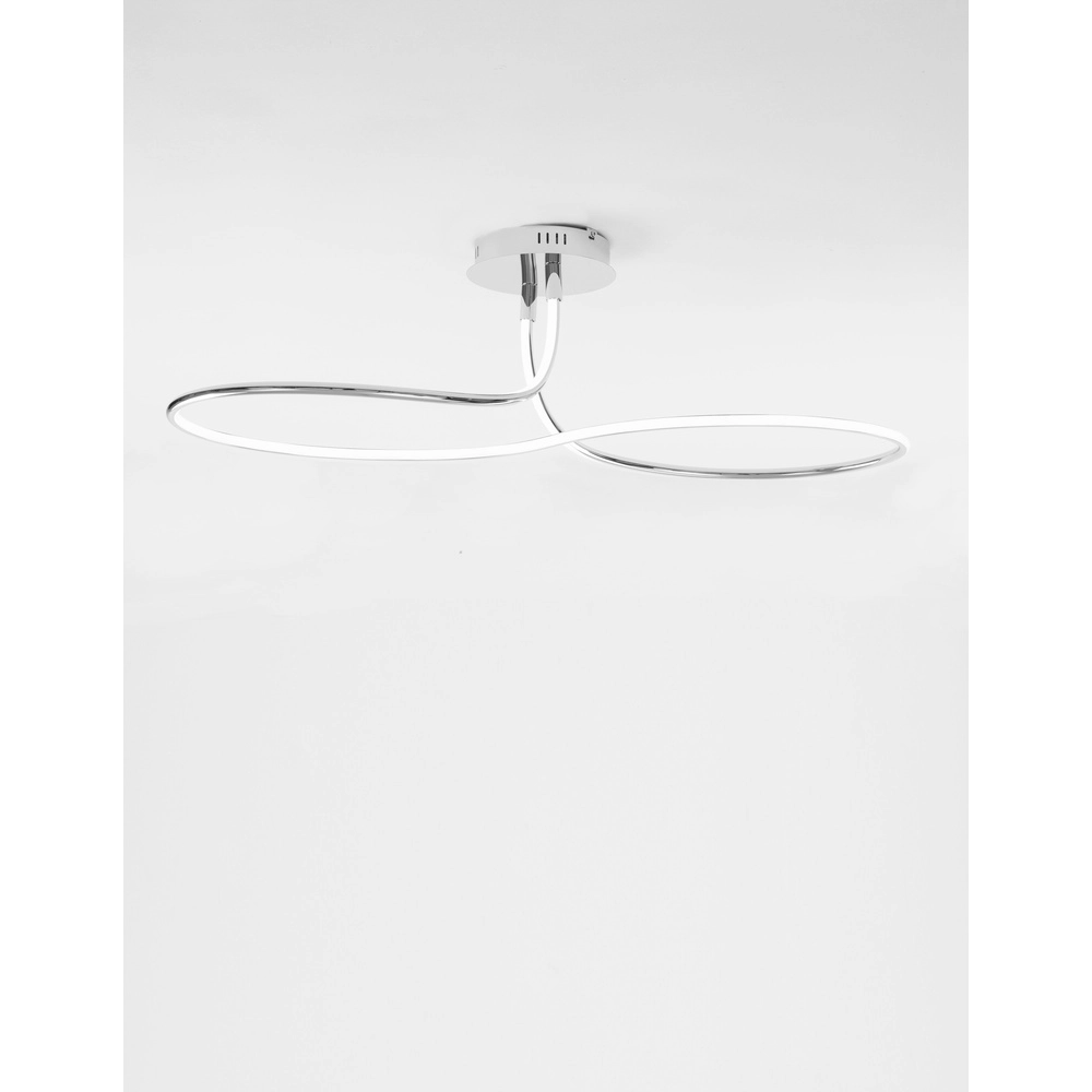 Plafondlamp Fungo krul chroom Plafondlamp Fungo krul chroom