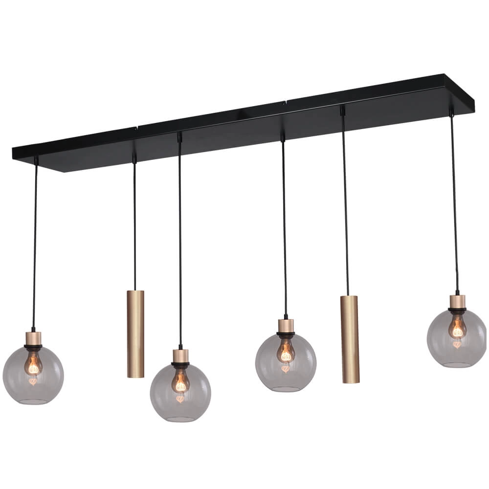 Hanglamp Lazise 4x Ø 20cm en 2x GU10 goud Hanglamp Lazise 4x Ø 20cm en 2x GU10 goud