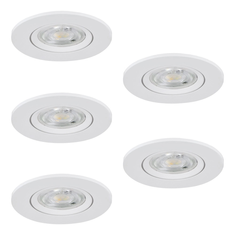 Set van 5 inbouwspots Barranco wit Ø 9cm - 3-staps CCT Eglo 9008606359455