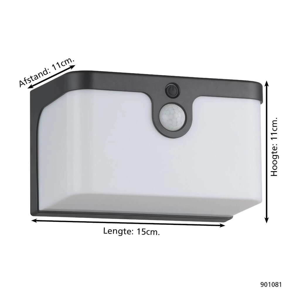 Zwarte wandlamp Croara design Eglo 9008606297979