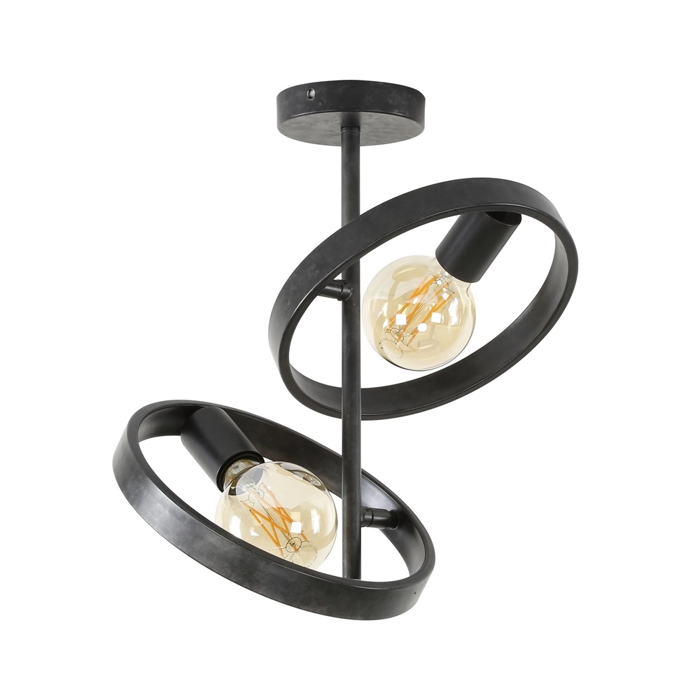 Ringen plafondlamp Hover charcoal - 2x E27 Lyora 8716803513341