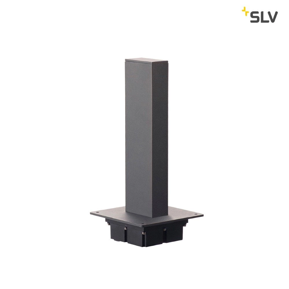 Staande pilaar buitenlamp H-Pol 1x8w - 3000K - 36cm antraciet SLV 4024163167772
