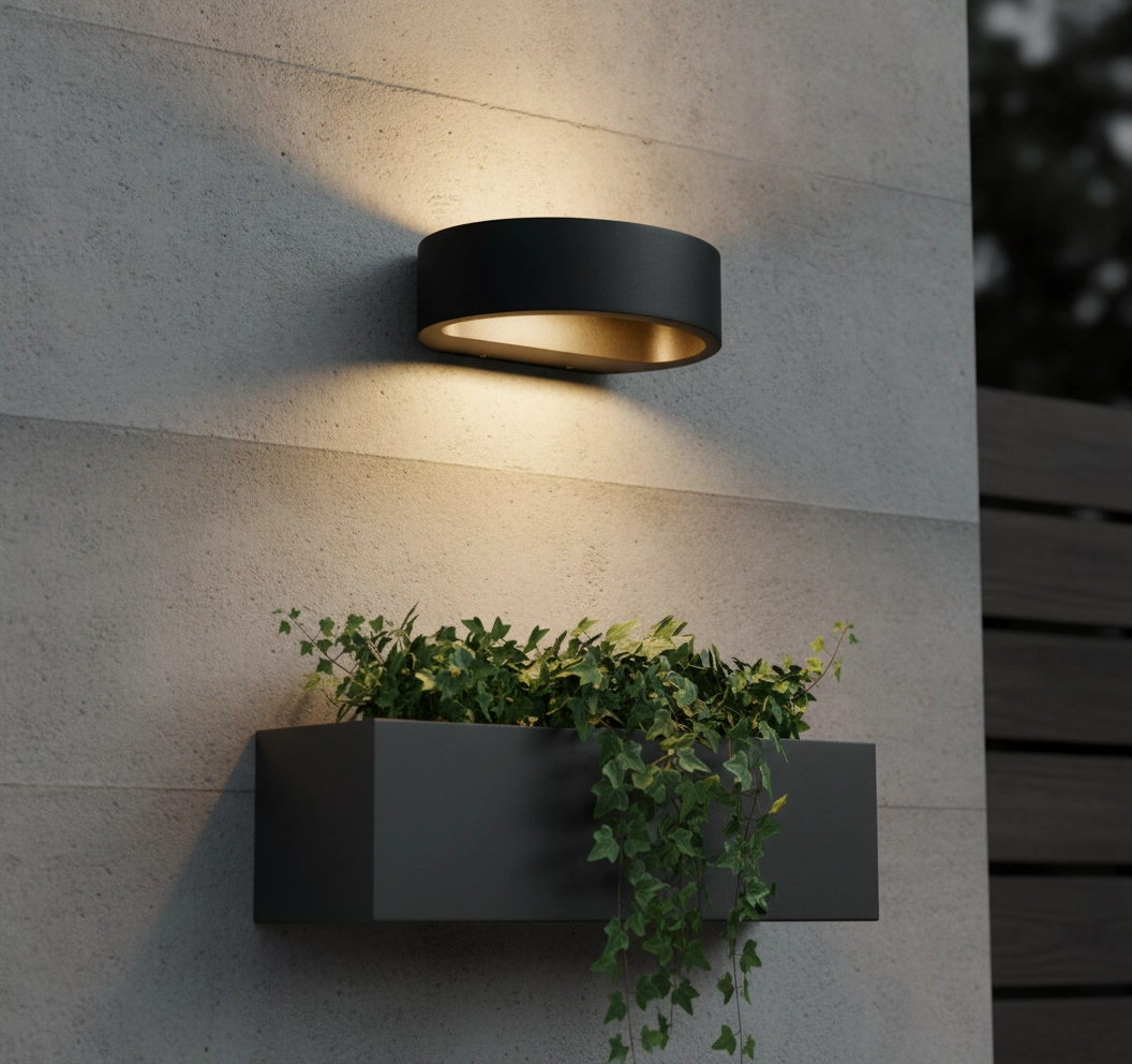 Buitenlamp up/down Sharp 19cm - zwart