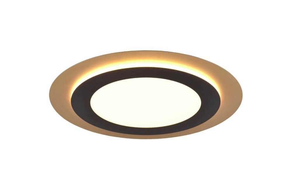 Ronde design plafondlamp Morgan zwart met goud Ronde design plafondlamp Morgan zwart met goud