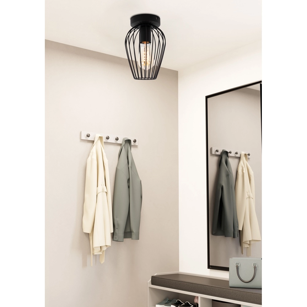 Draad plafondlamp Newtown Ø 16cm - zwart Eglo 9002759307790