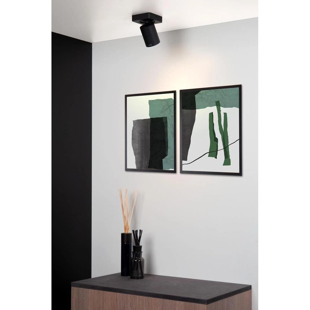 Plafondspot Nigel zwart Lucide 5411212092533