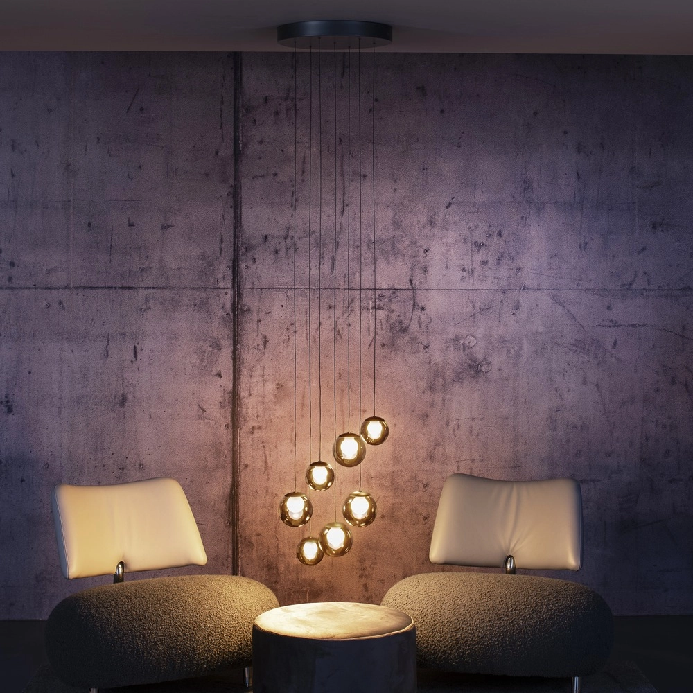 7-lichts hanglamp Pure Popup mystic grey Paul Neuhaus 4012248396674