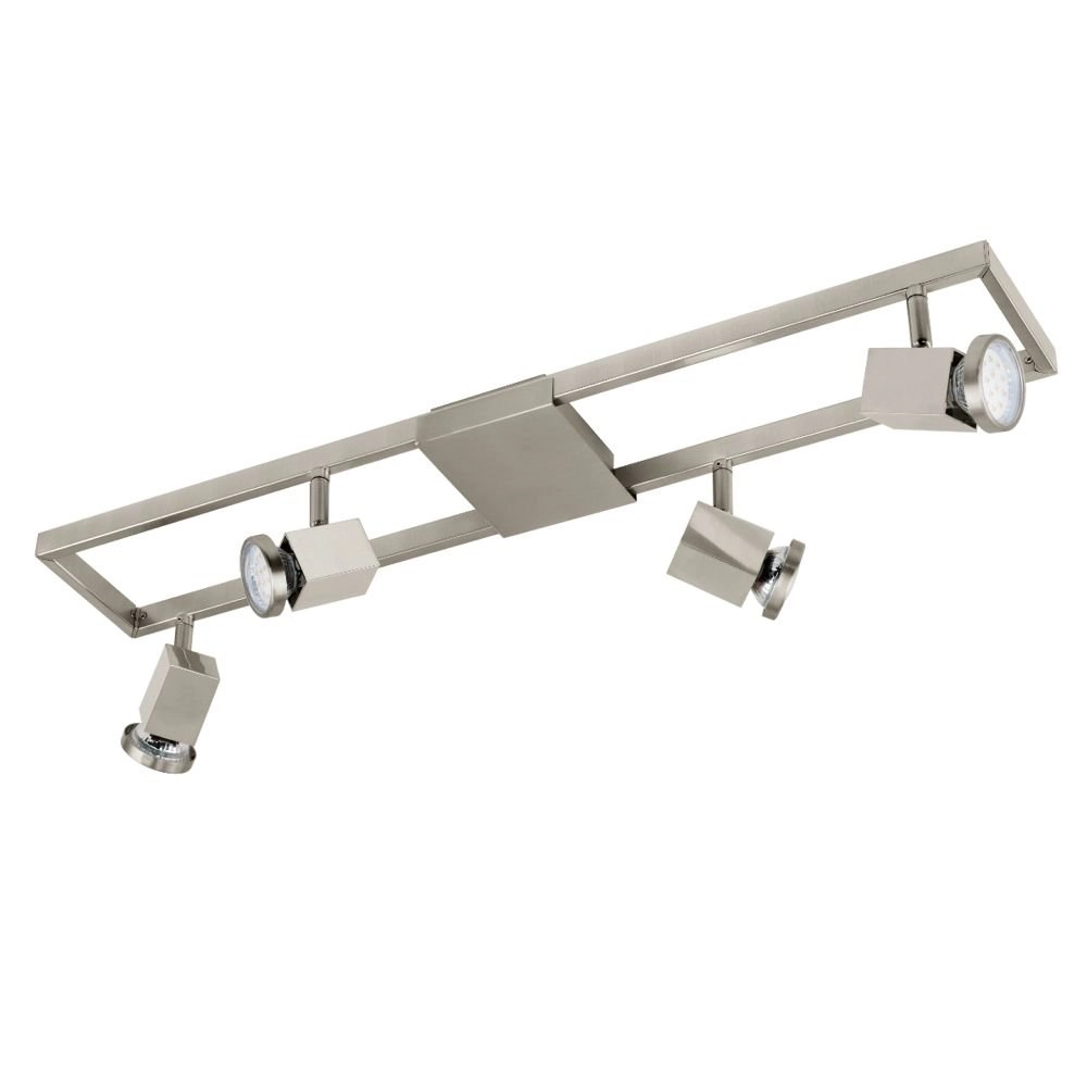 Led plafondspot Zeraco 4-lichts led nikkel mat