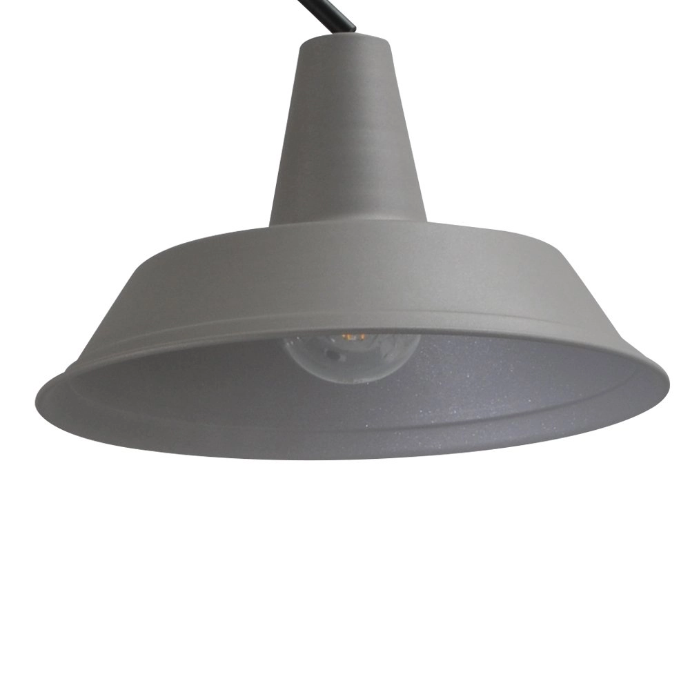 Retro vloerlamp Industria 186 zwart met grijze kap Masterlight 8718121235998
