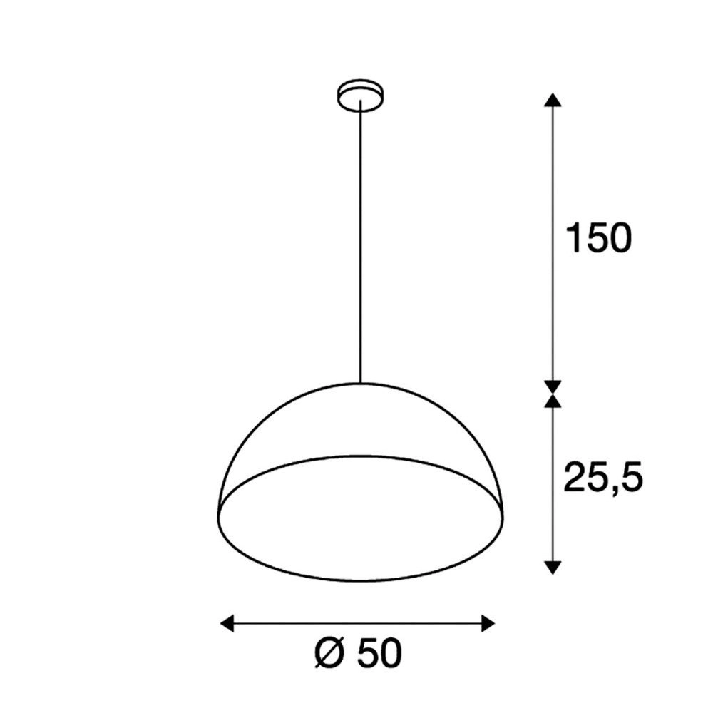 Trendy hanglamp Forchini M PD-1 zwart SLV 4024163136976