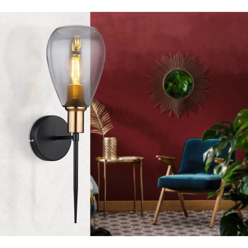 Wandlamp Fanni zwart Globo 9007371436798