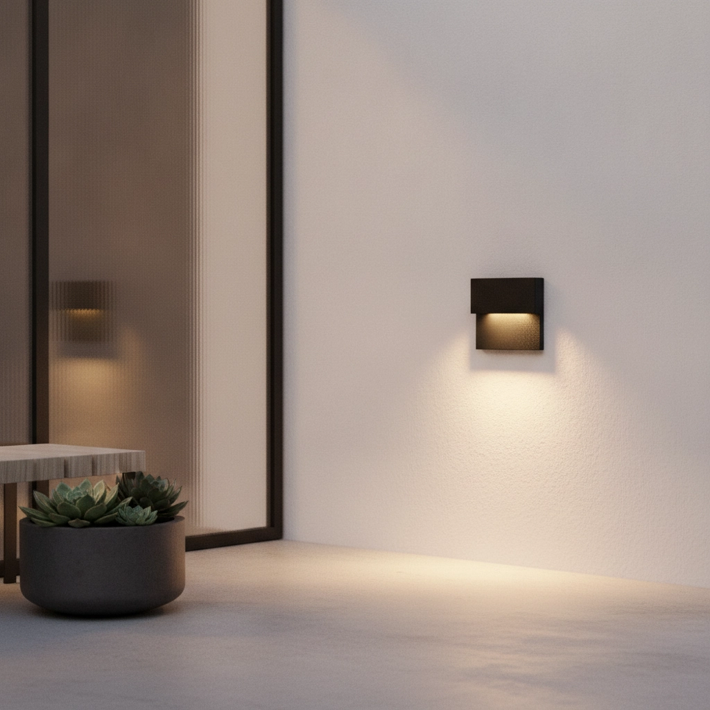 Inbouw wandlamp Dan zwart 3000K