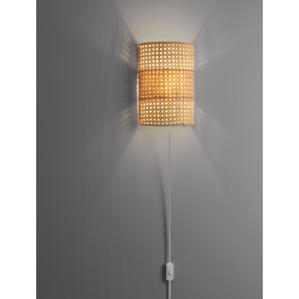 Wandlamp Lum rotan