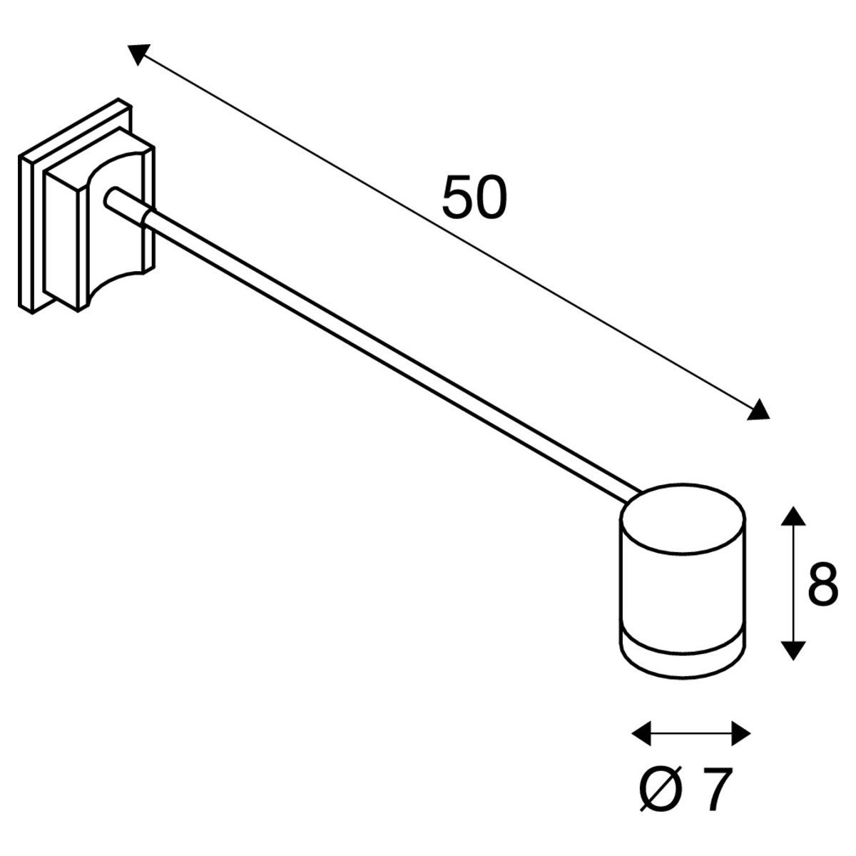 Gevelspot New Myra Display Curved reclame zilvergrijs SLV 4024163140362