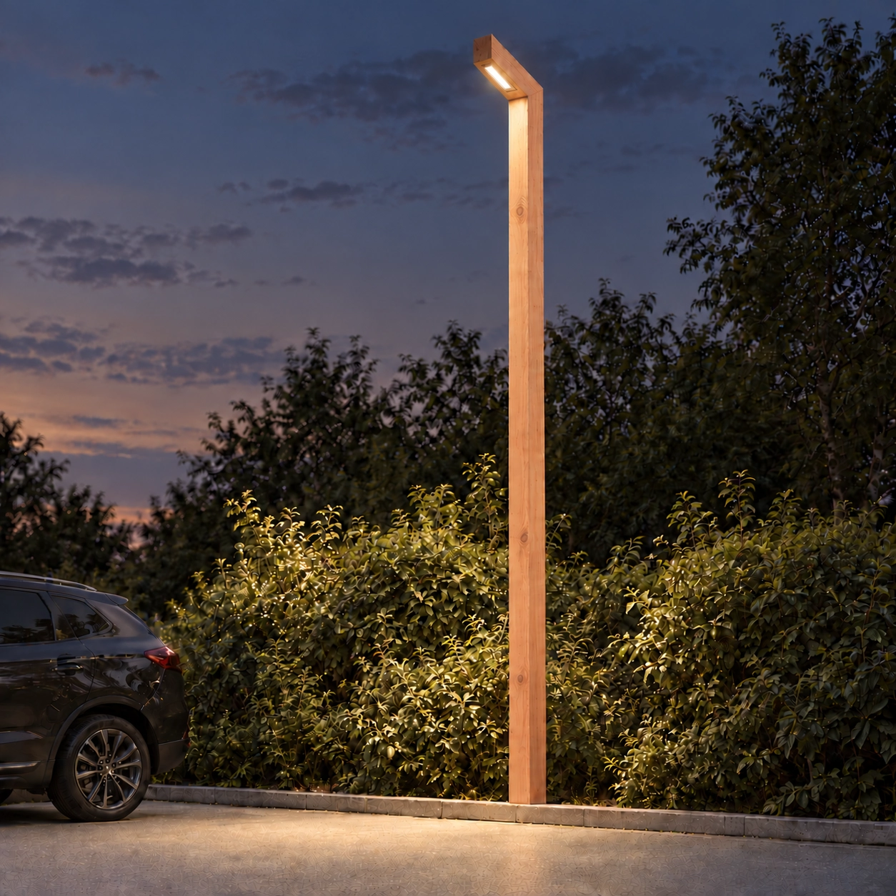 Houten straatlamp Stelle Douglas - 4M - PH08 - 3000K
