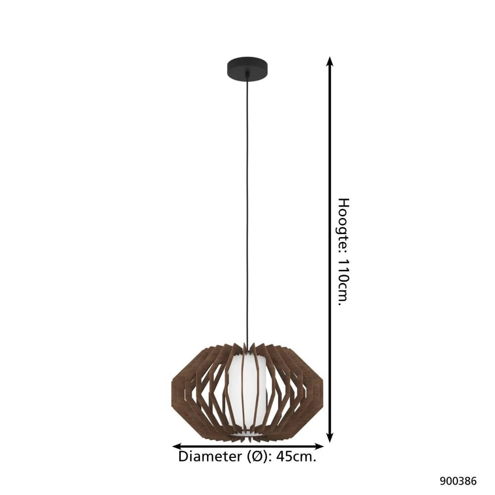 Moderne hanglamp Rusticaria van hout Eglo 9008606240043