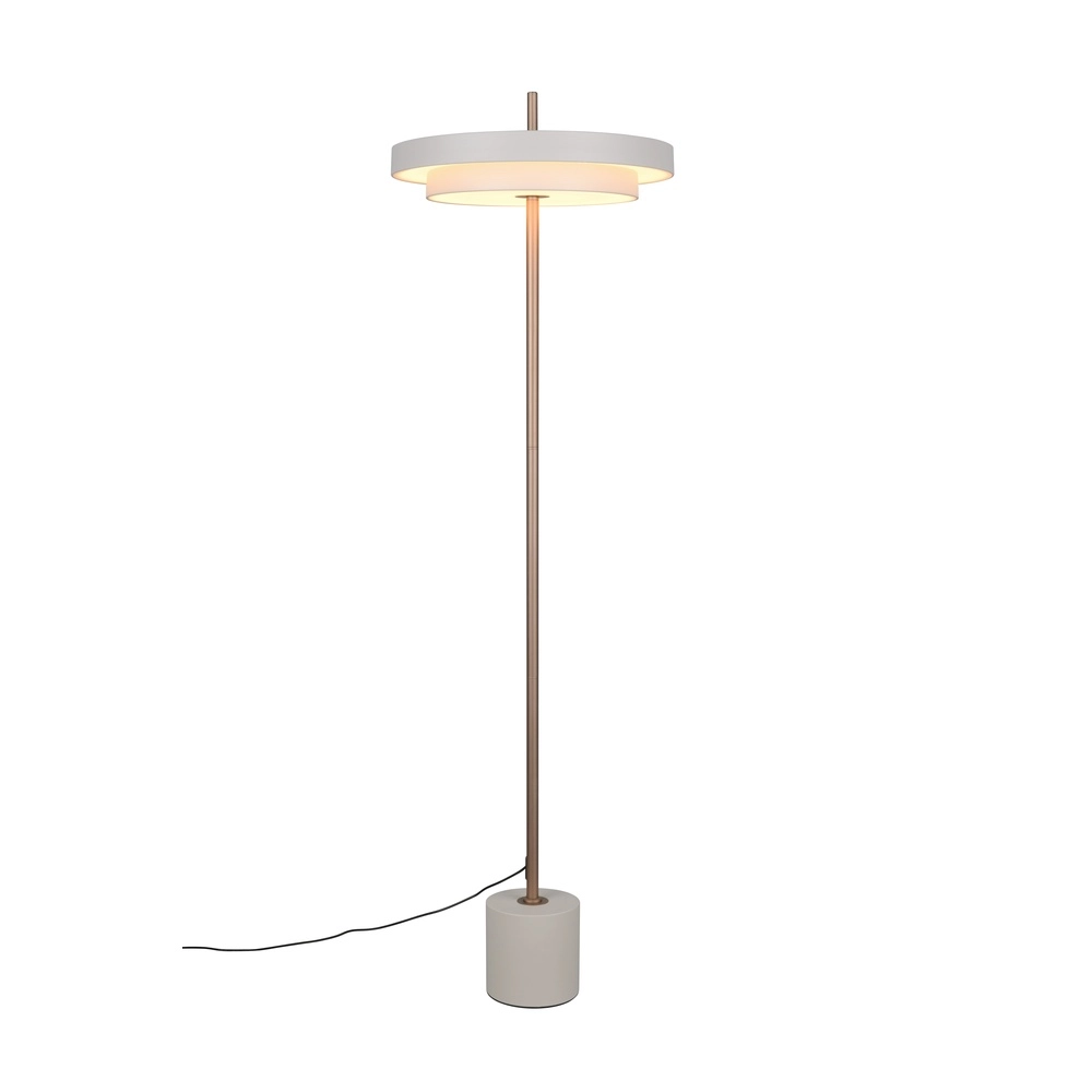 Moderne vloerlamp Keaton wit Trio 4017807655933